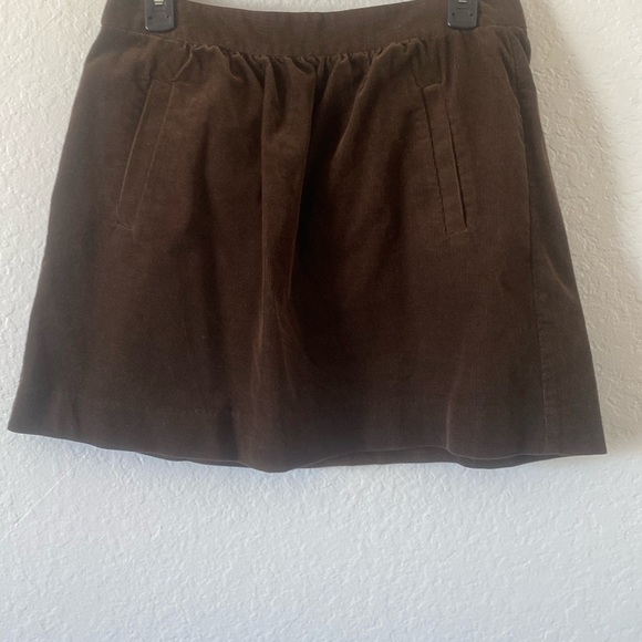 J.Crew Corduroy Mini Skirt | Brown | Side Pockets | Fall Classic Size 6 - Picture 10 of 10